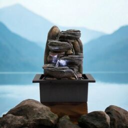 Minster Table-Top Water Fountain - L18 x W21 x H25 cm in Brown - Size: 1 Pack - thumbnail 4