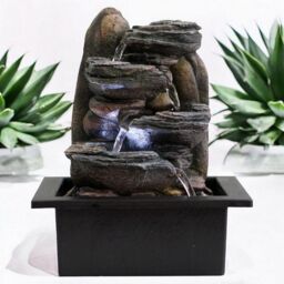 Minster Table-Top Water Fountain - L18 x W21 x H25 cm in Brown - Size: 1 Pack - thumbnail 5