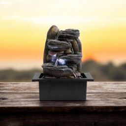 Minster Table-Top Water Fountain - L18 x W21 x H25 cm in Brown - Size: 1 Pack - thumbnail 2