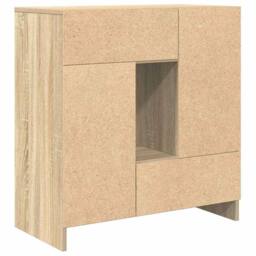 Berkfield Home Sideboard with Drawers & Doors Sonoma Oak 70.5x34x74.5 cm in Brown - thumbnail 8