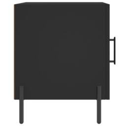 Berkfield Home Modern Bedside Cabinets 2 pcs Black 40x40x50 cm Engineered Wood - Size: 40 x 40 x 50 cm - thumbnail 7