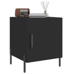 Berkfield Home Modern Bedside Cabinets 2 pcs Black 40x40x50 cm Engineered Wood - Size: 40 x 40 x 50 cm - thumbnail 4
