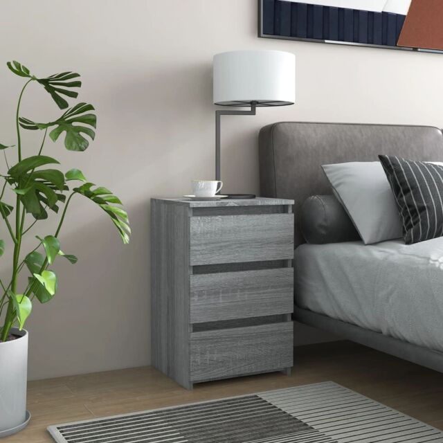 Berkfield Home Bed Cabinets 2 pcs Grey Sonoma 40x35x62.5 cm Engineered Wood - image 1
