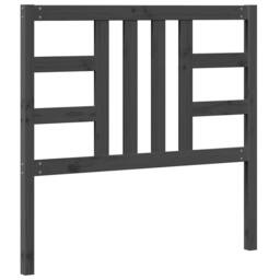 Berkfield Home Beautiful Bed Headboard Grey 106x4x100 cm Solid Wood Pine - Size: 106 x 4 x 100 cm - thumbnail 6
