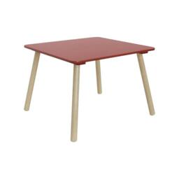 sweeek Children's square table with 2 chairs pine legs in Terracotta - thumbnail 7