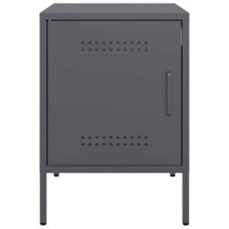 Berkfield Home Durable Bedside Cabinets 2 pcs Anthracite 36x39x50.5 cm Steel in Dark Grey - thumbnail 6