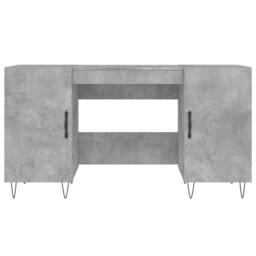 Berkfield Home Desk Concrete Grey 140x50x75 cm Engineered Wood - Size: 140 x 50 x 75 cm - thumbnail 6