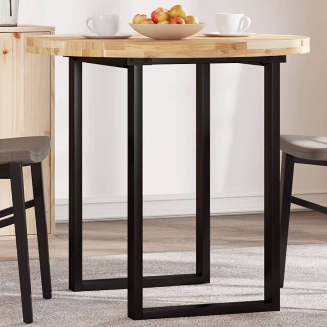 Berkfield Home Table Top Round √ò80x4 cm Solid Wood Acacia in Brown - Size: 80x4 cm - image 1