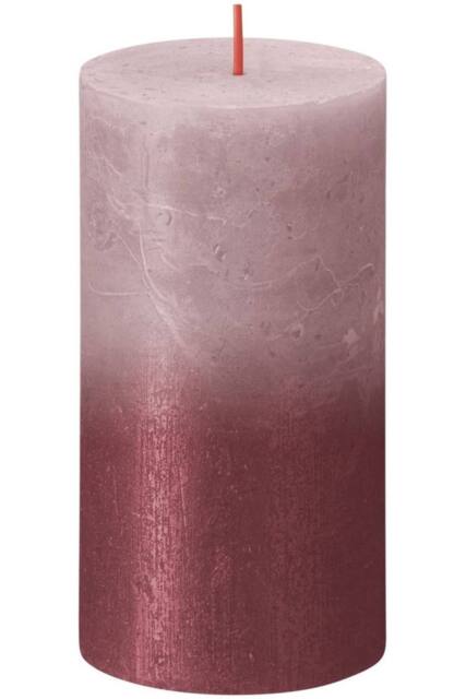 KDMD Rose Red Bolsius Rustic Metallic Candle 130 x 68mm - image 1