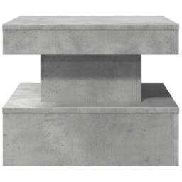 Berkfield Home Coffee Table with LED Lights Concrete Grey 50x50x40 cm - Size: 50 x 50 x 40 cm - thumbnail 8