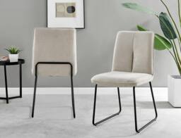 FurnitureboxUK Penrose Oak Effect Round Dining Table & 4 Halleyy Chairs in Taupe - thumbnail 9