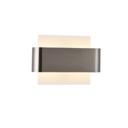 Netlighting Damo Flush Wall Light 2 Light G9 White Base Nickel Centre Band in Grey - thumbnail 3