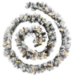 Berkfield Home Stunning Christmas Garland with LED Lights Green 20 m PVC - thumbnail 1