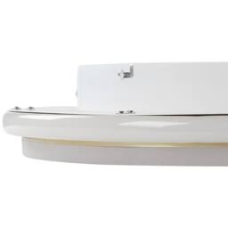Wyld and Coco 64cm LED Flush Mount Ring Light Gold Gloss Steel Opal Acrylic Shade in White - thumbnail 6