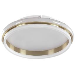 Wyld and Coco 64cm LED Flush Mount Ring Light Gold Gloss Steel Opal Acrylic Shade in White - thumbnail 2