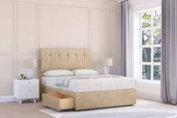 "Sloomy Highbury Coniston Divan Base 4 Drawers - 54"" Headboard in Cream - Size: Double" - thumbnail 2