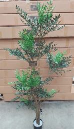 Leaf Realistic Artificial Tree 165cm Fire Retardant Nandina Commercial Use in Green - thumbnail 5
