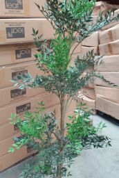 Leaf Realistic Artificial Tree 165cm Fire Retardant Nandina Commercial Use in Green - thumbnail 4