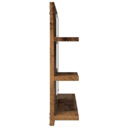 Berkfield Home Bathroom Mirror Cabinet Old Wood 90x11x45 cm Engineered Wood in Brown - Size: 90 x 11 x 45 cm - thumbnail 5