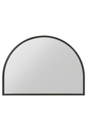 "MirrorOutlet Black Metal Framed Arched Wall Mirror 49"" X 35"" (125CM X 90CM) - Size: 1 Pack"