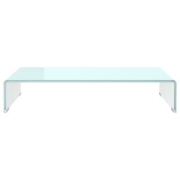Berkfield Home TV Stand/Monitor Riser Glass Green 70x30x13 cm - Size: 70 x 30 x 13 cm - thumbnail 3