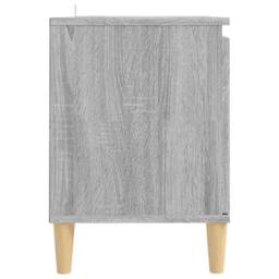 Berkfield Home TV Cabinet with Solid Wood Legs Grey Sonoma 103.5x35x50 cm - thumbnail 5