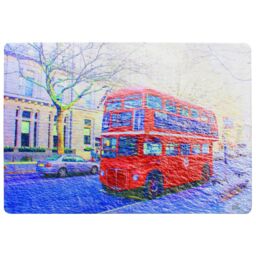 Benjamin Tate Design London Bus Red Rug in Natural - Size: Large - thumbnail 1