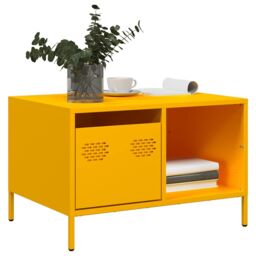 Berkfield Home Coffee Table Mustard Yellow 68.5x50x43.5 cm Cold-rolled Steel