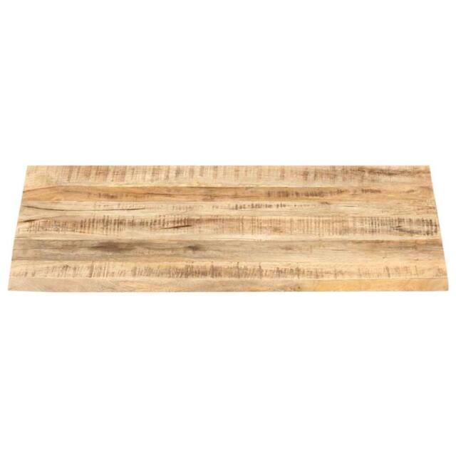 Berkfield Home Table Top Solid Mango Wood 25-27 mm 90x70 cm in Brown - image 1