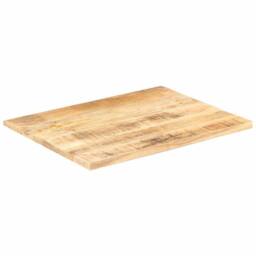 Berkfield Home Table Top Solid Mango Wood 25-27 mm 90x70 cm in Brown - thumbnail 5