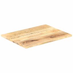 Berkfield Home Table Top Solid Mango Wood 25-27 mm 90x70 cm in Brown - thumbnail 3