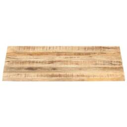 Berkfield Home Table Top Solid Mango Wood 25-27 mm 90x70 cm in Brown - thumbnail 1