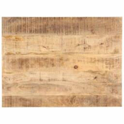 Berkfield Home Table Top Solid Mango Wood 25-27 mm 90x70 cm in Brown - thumbnail 2