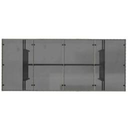 Berkfield Home Garden Table with Glass Top Grey 190x80x74 cm Poly Rattan - Size: 190 x 80 x 74 cm - thumbnail 7