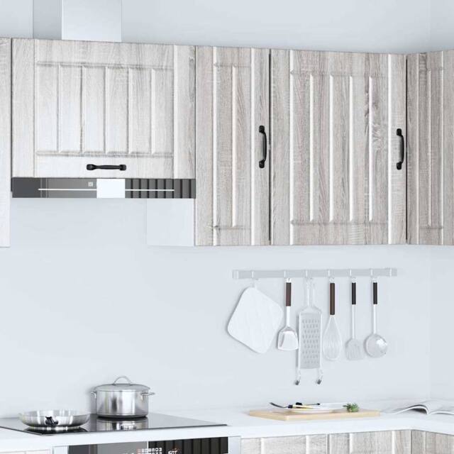 Berkfield Home Kitchen Wall Cabinet Lucca Grey Sonoma Engineered Wood - image 1