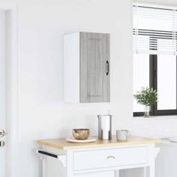 Berkfield Home Kitchen Wall Cabinet Lucca Grey Sonoma Engineered Wood - thumbnail 3
