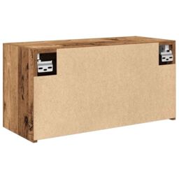 Berkfield Home Bathroom Wall Cabinet Old Wood 60x25x30 cm Engineered Wood in Brown - Size: 60 x 25 x 30 cm - thumbnail 8