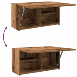 Berkfield Home Bathroom Wall Cabinet Old Wood 60x25x30 cm Engineered Wood in Brown - Size: 60 x 25 x 30 cm - thumbnail 9