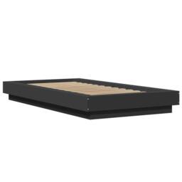 Berkfield Home Durable Bed Frame with LED Lights without Mattress Black 100x200cm - Size: 100x200 cm - thumbnail 1