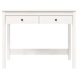Berkfield Home Desk with Drawers White 100x50x78 cm Solid Wood Pine - Size: 100 x 50 x 78 cm - thumbnail 6