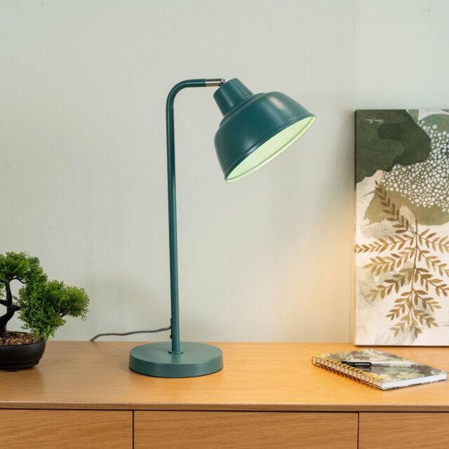 ValueLights Morris Retro Dome Metal Desk Office Table Lamp Light with LED Bulb in Blue - image 1