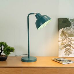ValueLights Morris Retro Dome Metal Desk Office Table Lamp Light with LED Bulb in Blue - thumbnail 1