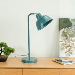 ValueLights Morris Retro Dome Metal Desk Office Table Lamp Light with LED Bulb in Blue - thumbnail 5