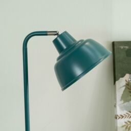 ValueLights Morris Retro Dome Metal Desk Office Table Lamp Light with LED Bulb in Blue - thumbnail 3