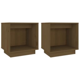 Berkfield Home Bedside Cabinets 2 pcs Honey Brown 40x30x40 cm Solid Wood Pine - Size: 40 x 30 x 40 cm - thumbnail 2