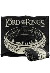 Warner Brothers Lord Of The Rings Logo Officially Licensed Silky Touch Super Soft Throw Blanket 152 x 127 cm in White - thumbnail 2