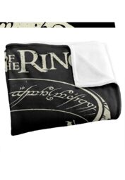 Warner Brothers Lord Of The Rings Logo Officially Licensed Silky Touch Super Soft Throw Blanket 152 x 127 cm in White - thumbnail 3