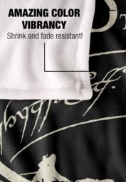 Warner Brothers Lord Of The Rings Logo Officially Licensed Silky Touch Super Soft Throw Blanket 152 x 127 cm in White - thumbnail 4