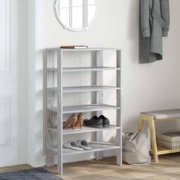 Berkfield Home Shoe Rack Grey Sonoma 61x32x105 cm Engineered Wood - Size: 61 x 32 x 105 cm - thumbnail 1