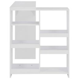 Berkfield Home Bar Table with Moveable Shelf White 138x39x110 cm - Size: 138 x 39 x 110 cm - thumbnail 4